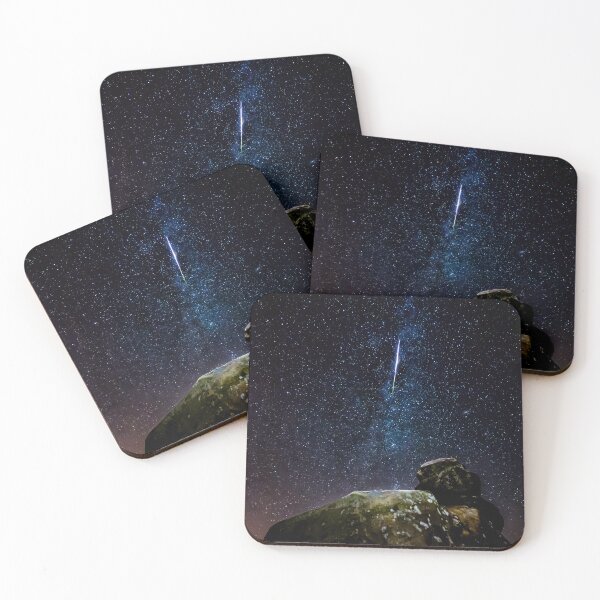 Item preview, Perseid Meteor, the Milky Way and Andromeda Galaxy at Ramshaw Rocks designed and sold by TravellingSimon.