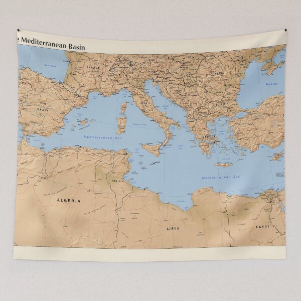 Item preview, Mediterranean Basin Map (1998) designed and sold by BravuraMedia.