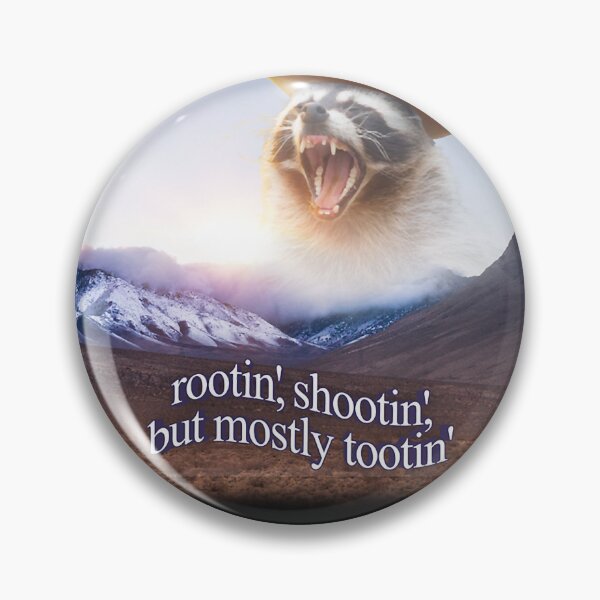 Item preview, rootin shootin but mostly tootin cowboy raccoon word art Classic  designed and sold by MaceyPfeffer.