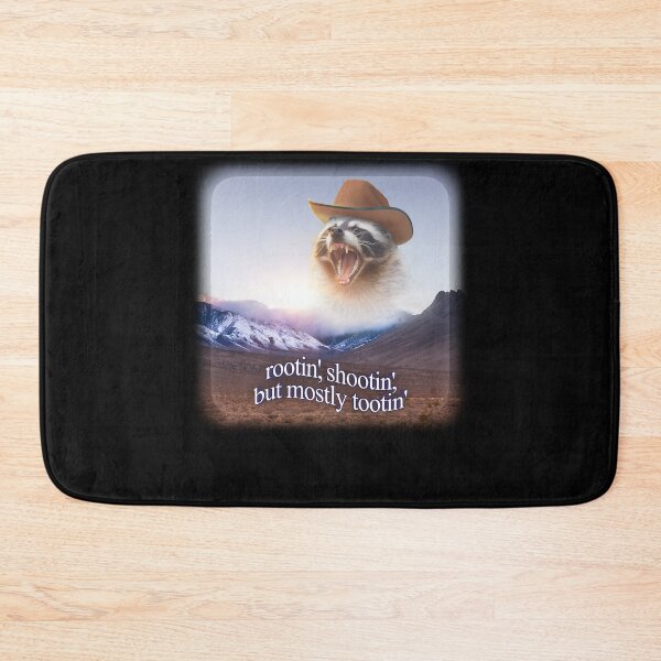 Item preview, rootin shootin but mostly tootin cowboy raccoon word art Classic  designed and sold by MaceyPfeffer.