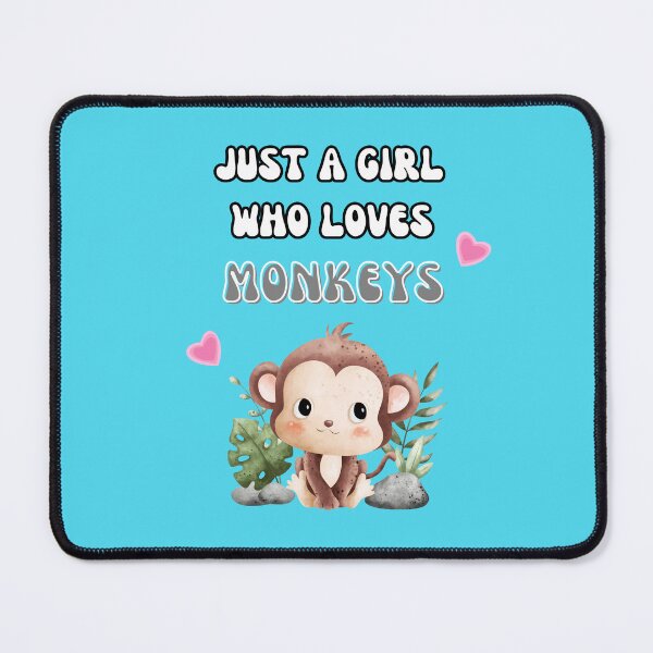 Item preview, Just a girl who loves monkeys, monkeyshirt. designed and sold by Teeandnat.