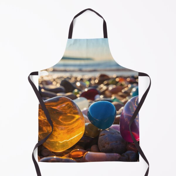 Item preview, Otherworldly beach and seascape with gemstones at sunset 1 designed and sold by Art by Lilia.