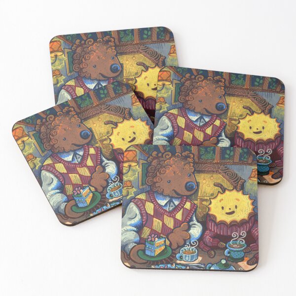 Item preview, Bear and Bee havin' a Tea Party designed and sold by Beebrown80's Illustration.