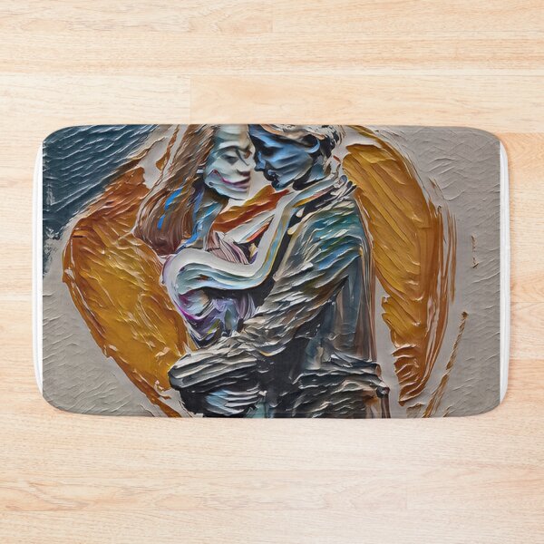 Item preview, Original oil painting on canvas of loving couple in love embracing each other designed and sold by arun2503.
