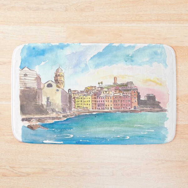 Item preview, Vernazza 5 Terre View of Bay, Castle and Santa Margherita di Antiochia designed and sold by artshop77.