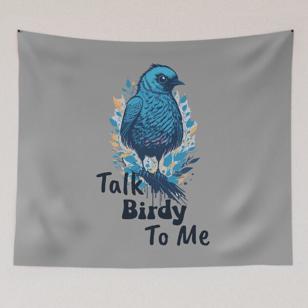 Item preview, Talk Birdy To Me, Funny Bird Drip Botanical Art designed and sold by Itaya Art.