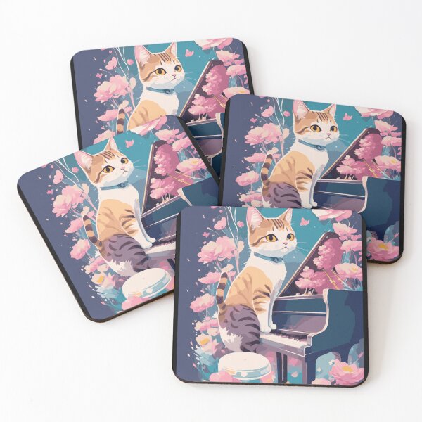 Item preview, Funny cat playing piano flower designed and sold by amedo14.
