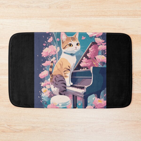 Item preview, Funny cat playing piano flower designed and sold by amedo14.
