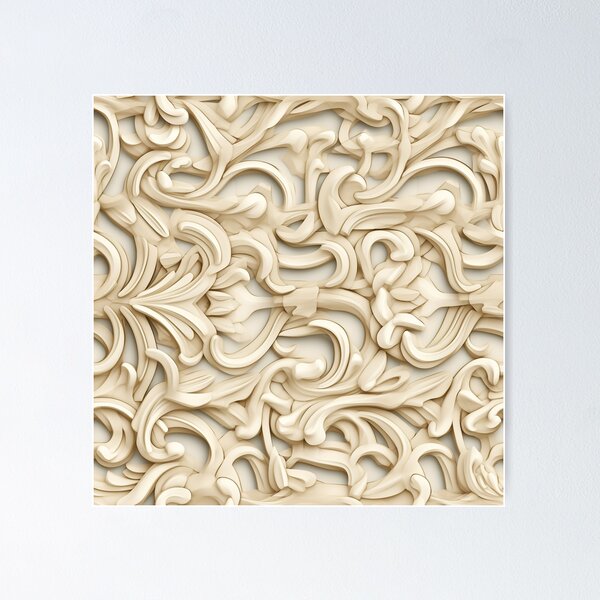 Item preview, Textured Tranquility: 3D Beige Stucco Seamless Pattern designed and sold by aweartome.