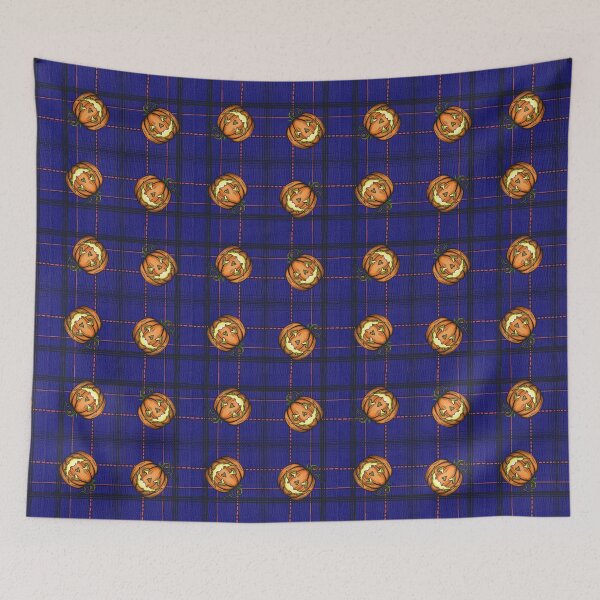Item preview, Jack-o-lantern plaid print designed and sold by I-Am-Daley.