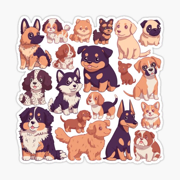 Cute Dog Stickers for Kids Teens Sticker Sticker for Sale by