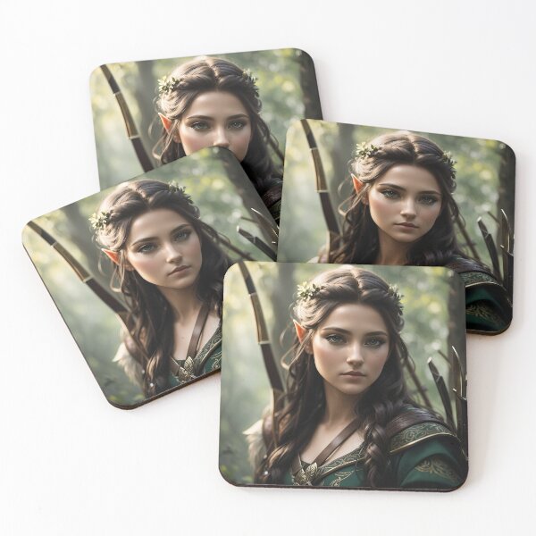 Item preview, Elven Grace Archer Fantasy Portrait designed and sold by CuratedChoices.