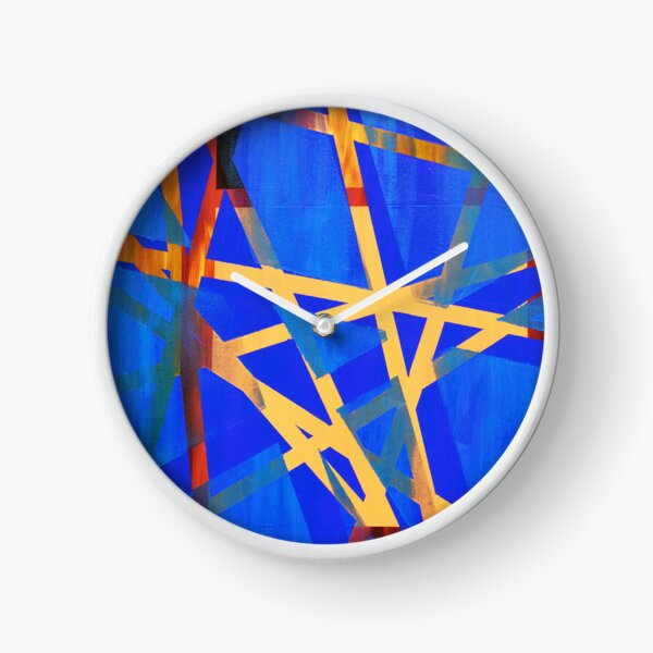 Neon Blue Bright Clock