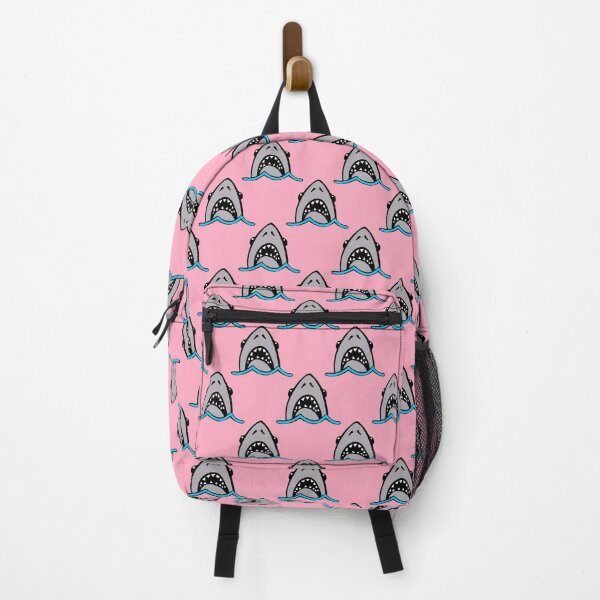 Item preview, Shark attack pattern on pink designed and sold by Quick Brown Fox Canada.