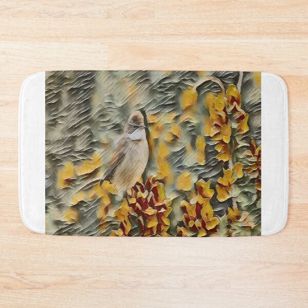 Item preview, Bird on a branch of a bush in the autumn forest. Digital painting. designed and sold by arun2503.