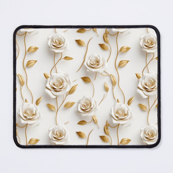 Item preview, Roses in white and gold designed and sold by Beth Brink.