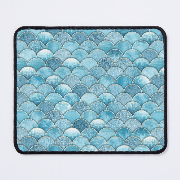 Item preview, Mermaid fish scale golden wave japanese pattern designed and sold by olgersart.