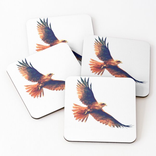 Artikelvorschau, Hawk fliegende Polygonkunst entworfen und verkauft von ColorOfBirds.