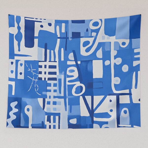 Item preview, Blue Abstract Pattern 01 designed and sold by trajeado14.