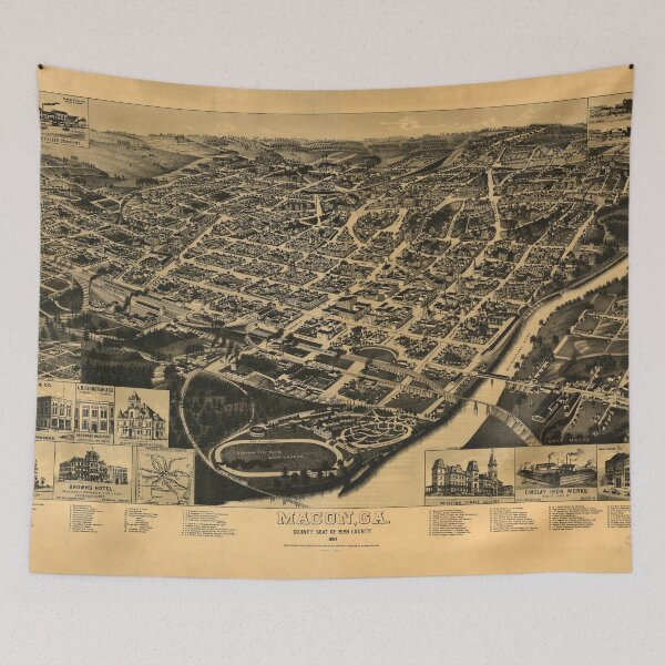 Item preview, Macon, Georgia (1887) designed and sold by allhistory.