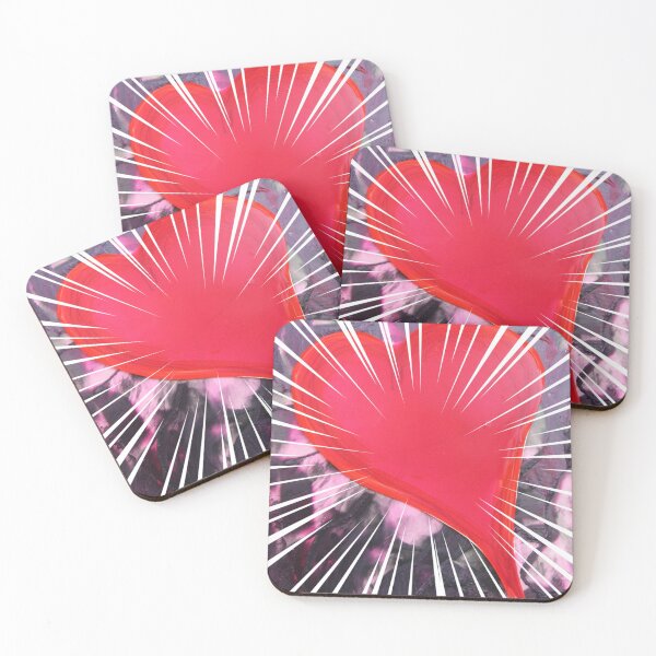 Item preview, Abstract pattern red heart wreath of rays designed and sold by G-M-Designs.