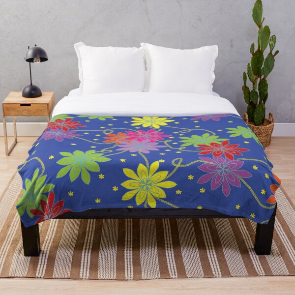 Item preview, Flowers and Swirls with Blue Background  designed and sold by Aureusglow.