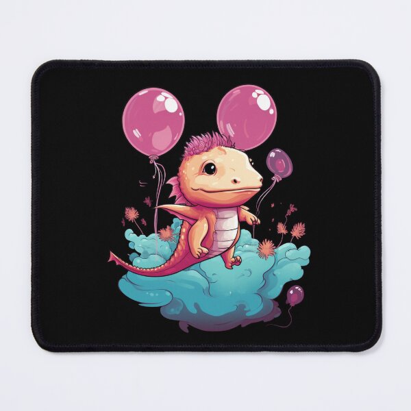 Item preview, Cute Axolotl Kawaii with ballons designed and sold by ArtFromBeyond.