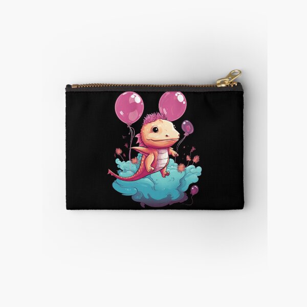 Item preview, Cute Axolotl Kawaii with ballons designed and sold by ArtFromBeyond.