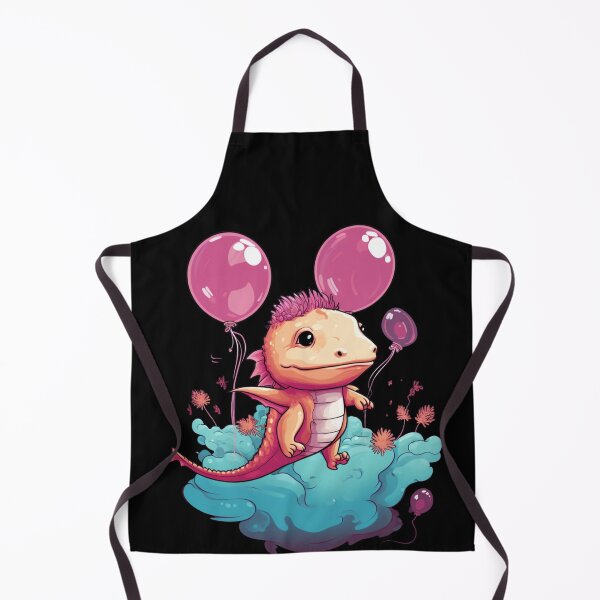 Item preview, Cute Axolotl Kawaii with ballons designed and sold by ArtFromBeyond.