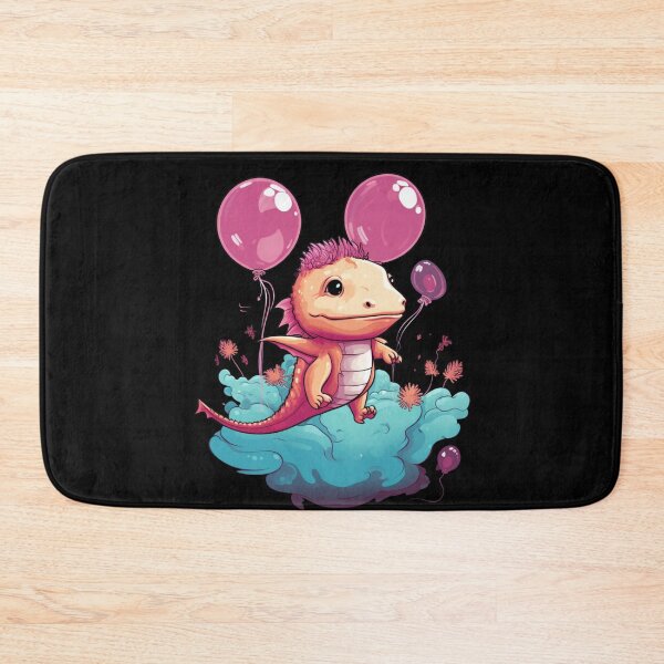 Item preview, Cute Axolotl Kawaii with ballons designed and sold by ArtFromBeyond.