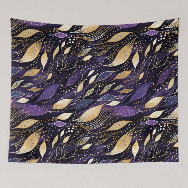 Item preview, Abstract Leaves in Purple and gold designed and sold by Beth Brink.