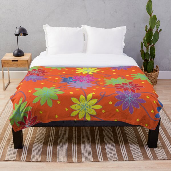 Item preview, Flowers and Swirls with Orange Background  designed and sold by Aureusglow.