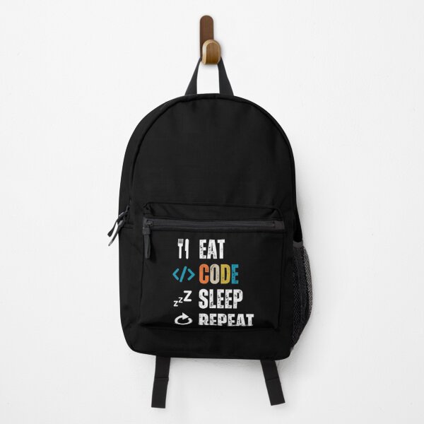 Item preview, Eat sleep code repeat Programmer coding retro design designed and sold by Uplife-MyStore.