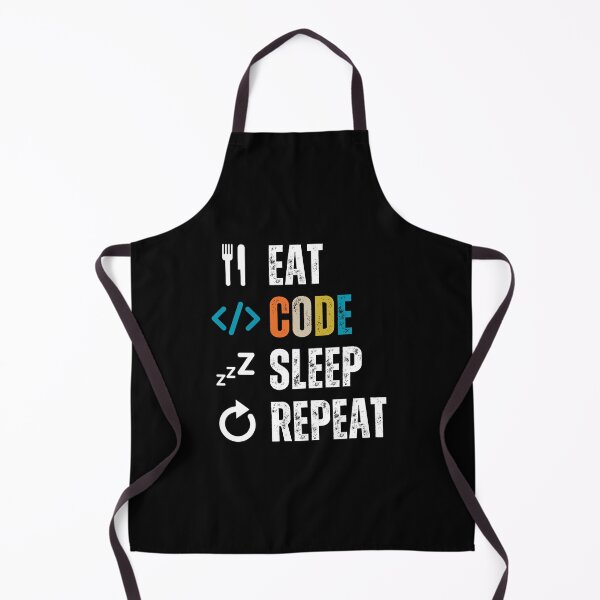 Item preview, Eat sleep code repeat Programmer coding retro design designed and sold by Uplife-MyStore.