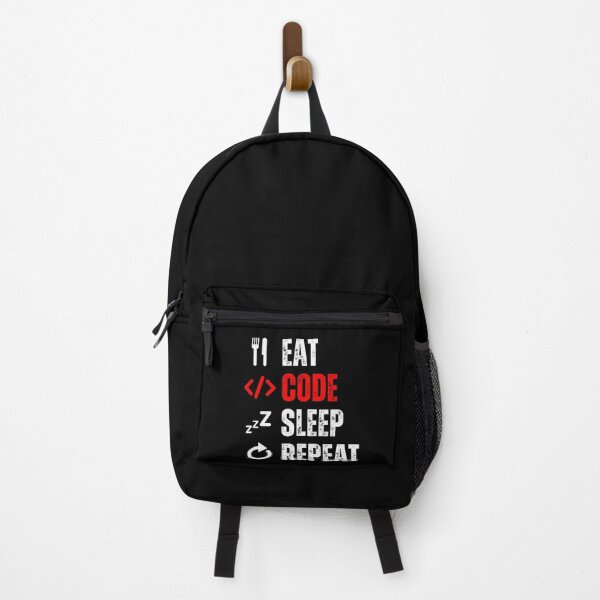 Item preview, Eat sleep code repeat Programmer coding retro design designed and sold by Uplife-MyStore.