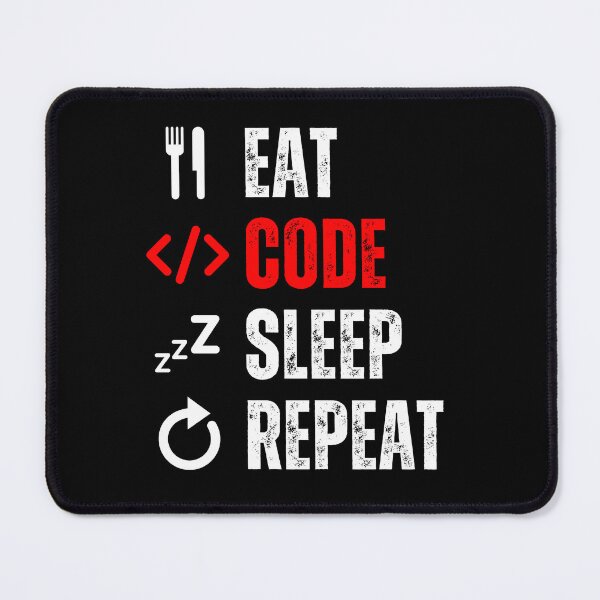 Item preview, Eat sleep code repeat Programmer coding retro design designed and sold by Uplife-MyStore.