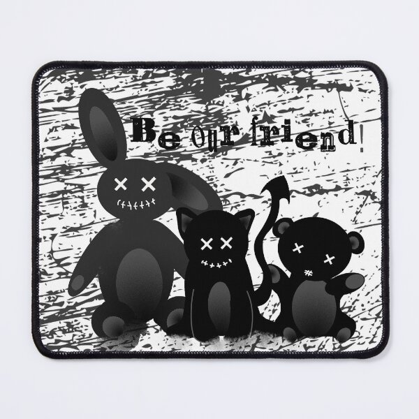 Item preview, Little Devils Goth Plushies Tee, Black and white shirt, Occult Graphic Design, Custom Grunge top, Dark aesthetic design, Dark Art shirt designed and sold by Yarham.