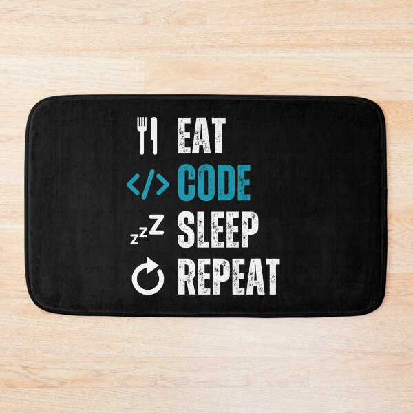 Item preview, Eat sleep code repeat Programmer coding retro design designed and sold by Uplife-MyStore.