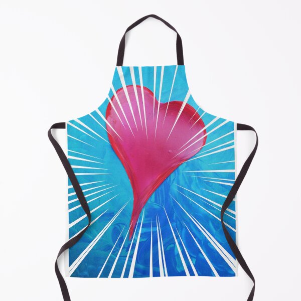 Item preview, Abstract pattern pink heart light blue background with a wreath of rays designed and sold by G-M-Designs.