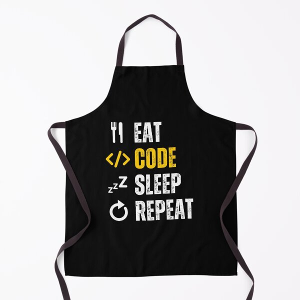 Item preview, Eat sleep code repeat Programmer coding retro design designed and sold by Uplife-MyStore.