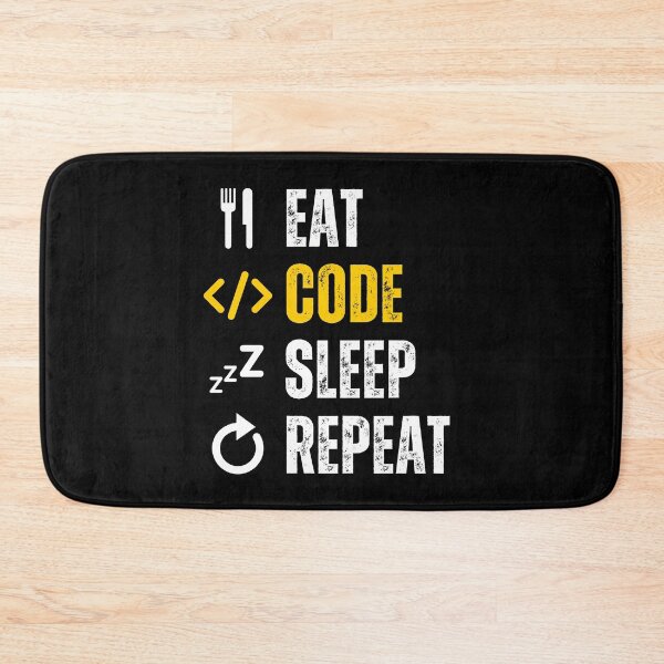Item preview, Eat sleep code repeat Programmer coding retro design designed and sold by Uplife-MyStore.