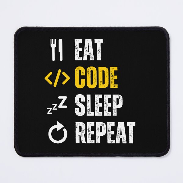 Item preview, Eat sleep code repeat Programmer coding retro design designed and sold by Uplife-MyStore.