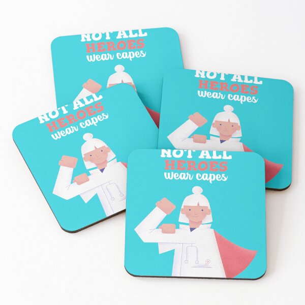 Item preview, Not all heroes wear capes nurse designed and sold by TropicalDesigna.