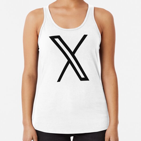 Black Unicode Double-Struck Capital X Racerback Tank Top