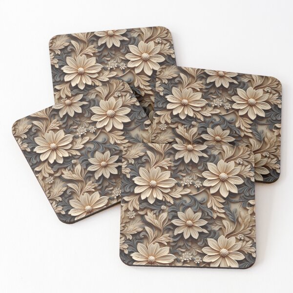 Item preview, Classy 3D Floral Pattern designed and sold by Beth Brink.