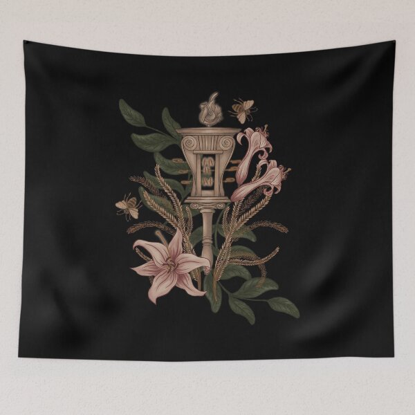 Item preview, Persephone-Isis. Sistrum on the Field of Lilies and Corn designed and sold by paintingbetween.