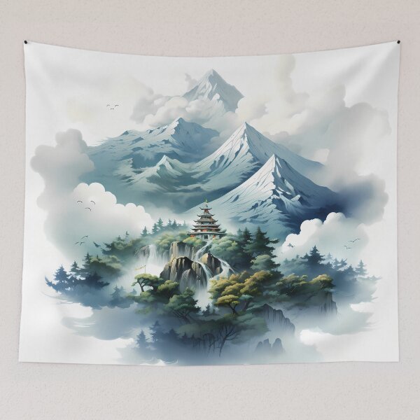 Item preview, Mountains And Tower designed and sold by alacaz.