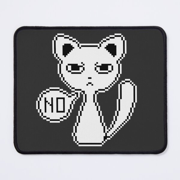 Artikelvorschau, Pixel Art Katze „NEIN“ entworfen und verkauft von CorvusNyx.