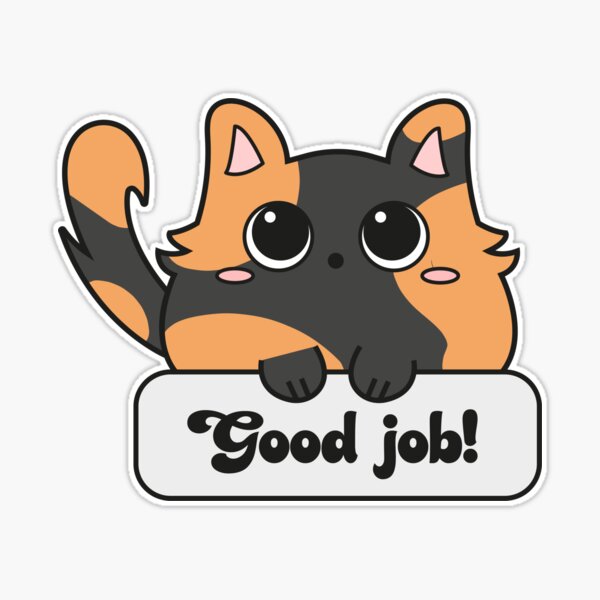 Good job motivation sticker Stock Illustration by ©kgtohbu #5620224