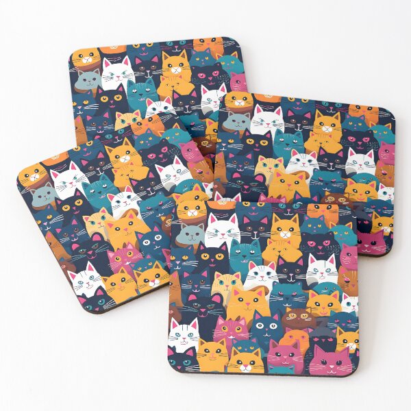 Item preview, Funny colorful cats designed and sold by grebie.
